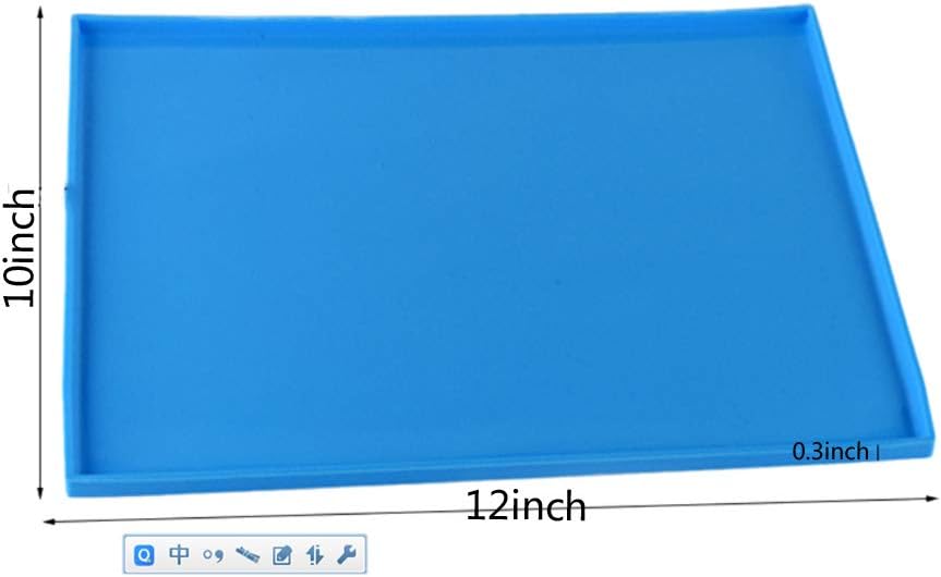 Silicone Cake Roll Maker,Silicone Baking Mat,Multipurpose Nonstick Pastry Mat, Swiss Roll Cake Mat Flexible Baking Tray Mold Baking-2pack(10''12'', Blue) - Image 2