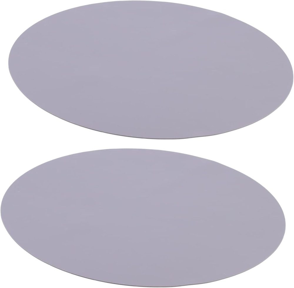 2pcs Round Silicone Baking Mats Microwave Oven Place Mats Non-Stick Kitchen Trivets Heat Resistant Table for Hot Pots and Baking