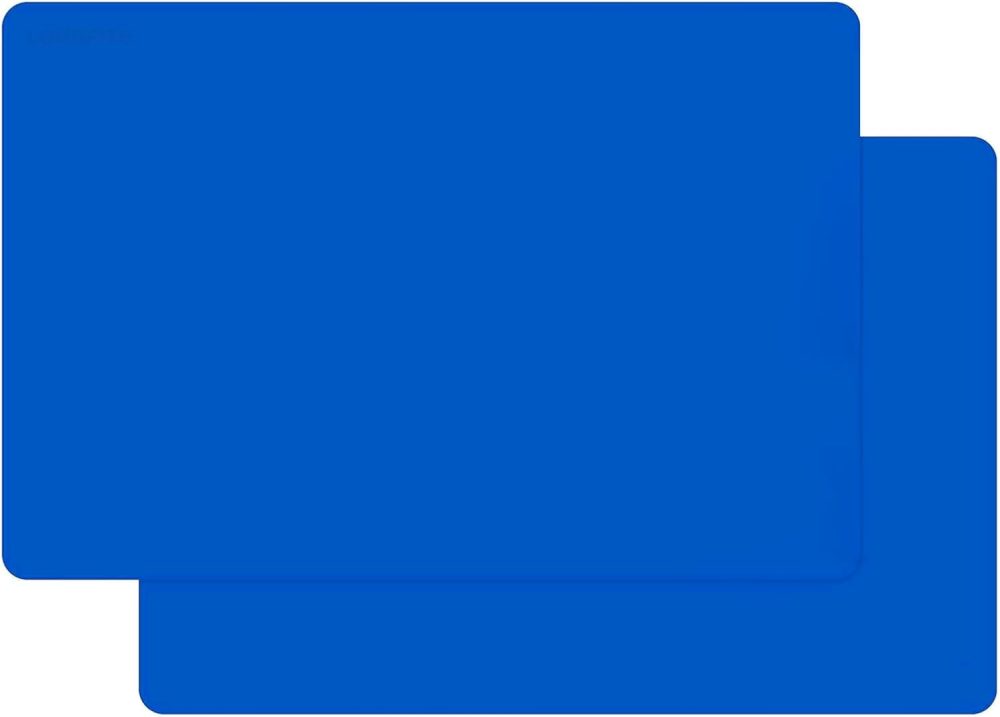 20 * 16” Silicone Protective Mats 2-Pack, Arts & Crafts Mats, Non-Stick Extra Large Pastry Baking Mats,Tabletop Protectors, Heat Resistant Countertop Protectors (Blue)