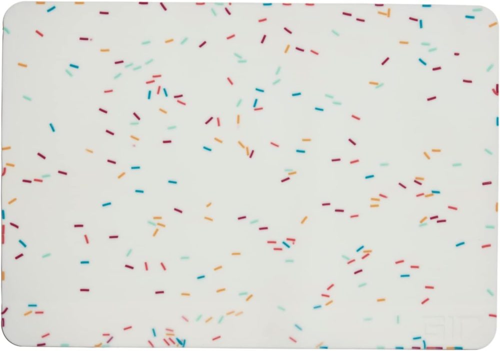 Silicone Baking Mat - 11.5" x 8" Sprinkles Design Quarter Sheet - Non-Stick & Heat Resistant to 425°F - Reusable & Dishwasher Safe