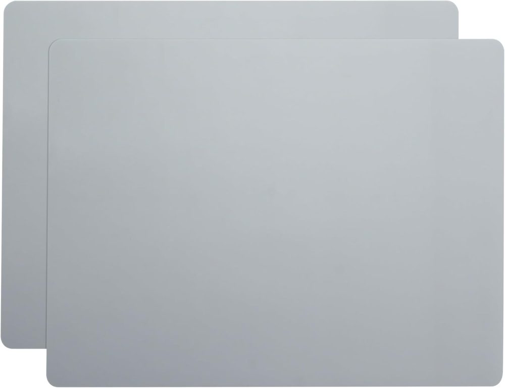 Silicone Mats, 2Pcs 15.7"x 11.8"x 0.03" Grey Silicone Table Mats for Craft, Kitchen Counter, Jewelry