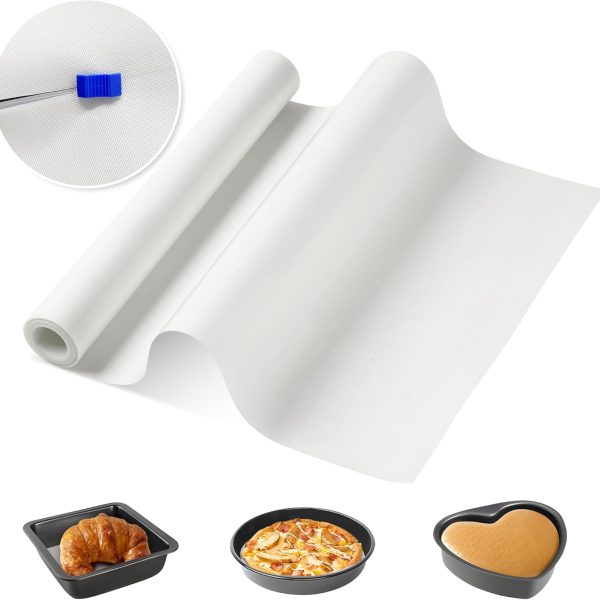 Silicone Baking Mat Roll - 12INx8FT Non-Stick Pastry Reusable Baking, Non-Slip Silicone, Heat Resistant Air Fryer Liner, Freeze Dryer Countertop Protection Anti-Friction Oven Mat