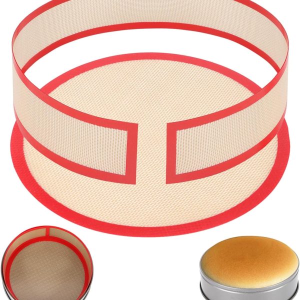 2 Packs Silicone Baking Mat for Springform Pan 9 Inch Reusable Baking Mat Prevent Cake from Sticking to Bottom & Side,Food Safe Non-Stick Mat for Baking Easy Clean Oven Baking Sheet for Cheesecake Pan